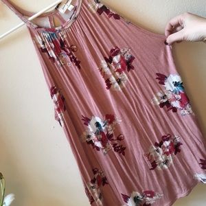 Floral halter tank Sz M